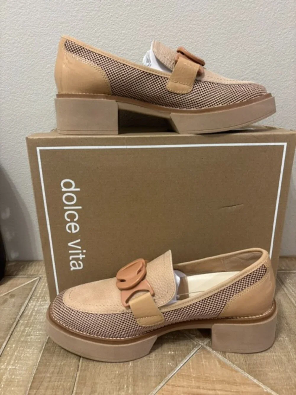 NEW Dolce Vita Sandey Platform Loafer Praline Mesh